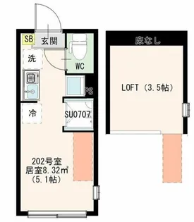 アカリテラス板橋本町【2階】の間取り