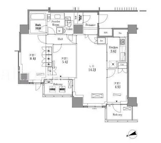 東京都品川区西五反田3【マンション】の間取り