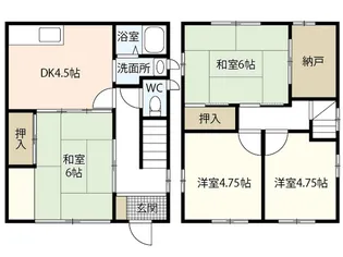 広島県広島市安佐南区毘沙門台2【一戸建】の間取り