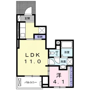 エバー プロムナード【1階】の間取り
