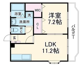マンション東【3階】の間取り