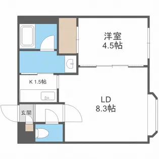 北海道札幌市中央区南六条西12【マンション】の間取り