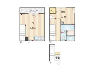 千葉県市川市市川2【アパート】の間取り
