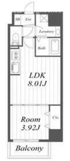 1LDKの間取り画像