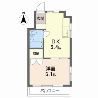 ジュピター五橋【4階】の間取り