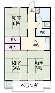 陽山ハイツ【3階】の間取り