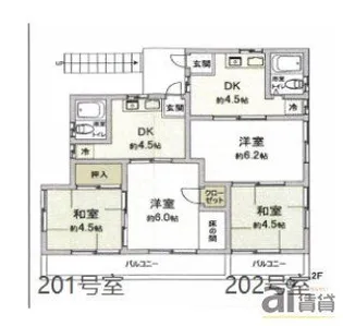 東京都東村山市青葉町3【アパート】の間取り
