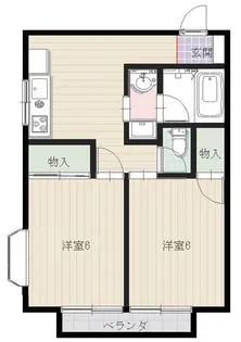 カーサヒルサイドD【2階】の間取り