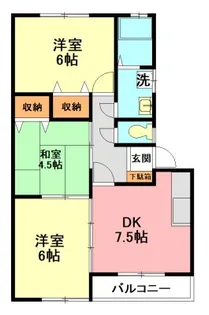 神奈川県平塚市四之宮4【アパート】の間取り