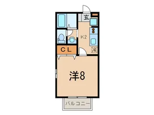 セジュ-ル雅II【1階】の間取り