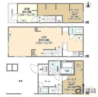 東京都小平市学園東町3【一戸建】の間取り