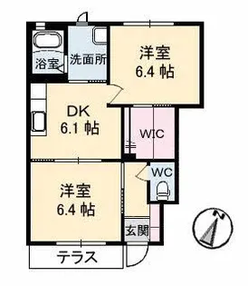 シャーメゾンホワイト1【1階】の間取り