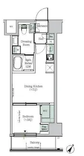 ONE ROOF RESIDENCE KIBA EAST【12階】の間取り