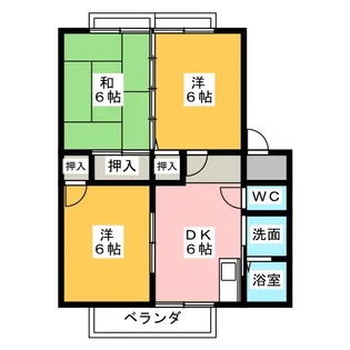 メゾンドール小木【1階】の間取り