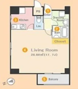 プロミエ秋葉原【9階】の間取り