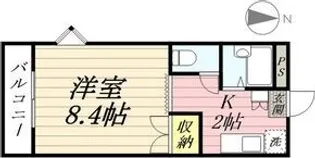 第8磯部コーポ【3階】の間取り