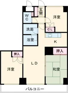パークヒルズ宿郷【5階】の間取り