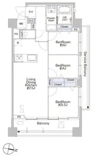 プロシード池上【6階】の間取り