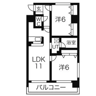 リバティー宮千代【5階】の間取り