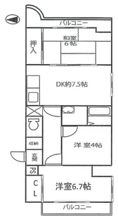 ロイヤルパレス奥村【3階】の間取り