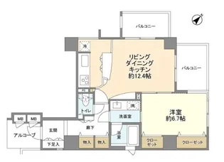 テラス国立ウェスト【6階】の間取り