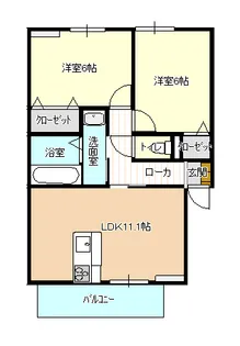 ラルーチェ【1階】の間取り