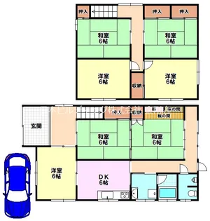 大阪府河内長野市小塩町【一戸建】の間取り