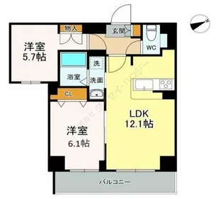 LASA大崎V【1階】の間取り