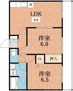 大阪府大阪市住吉区帝塚山中4【マンション】の間取り