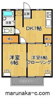 清水ハイツ2【2階】の間取り