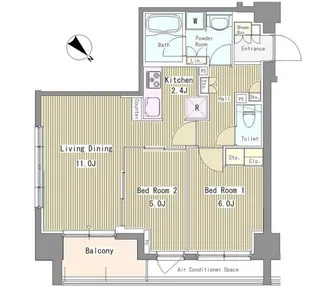 リベルテ月島【3階】の間取り