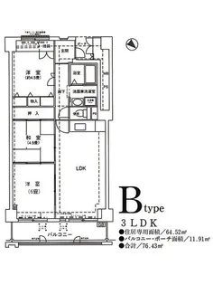 コーシャハイツ弁天【10階】の間取り