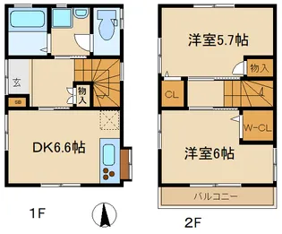 東京都大田区東蒲田1【一戸建】の間取り