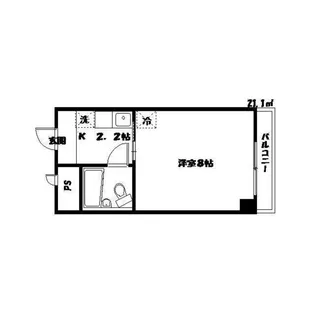 第2旭ビル【6階】の間取り