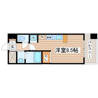 スクエア泉中央【5階】の間取り