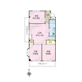 サニーハイム C【3階】の間取り