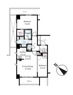 プレミスト文京千石【3階】の間取り