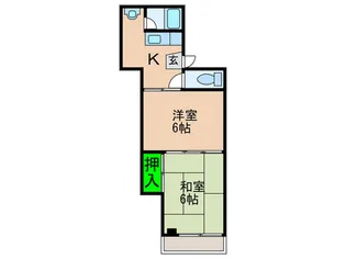 長居第三ハイツ【4階】の間取り