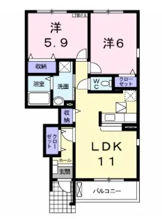 ロイヤルパレス【1階】の間取り
