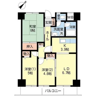 オリエンタル津田沼【4階】の間取り