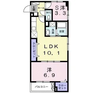 グリーンナギ【3階】の間取り