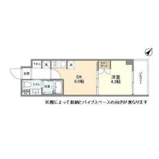 YSレジデンス代田橋【1階】の間取り