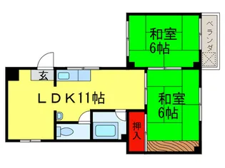 セントラルパ-クビル【4階】の間取り