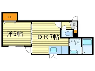 アム-ル大通東【4階】の間取り