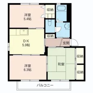 サニーテラス・ミヤII【2階】の間取り