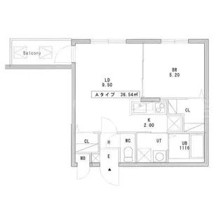 アスウェル美園フレット【4階】の間取り