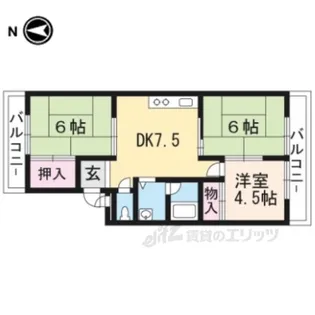 ベルパーク古高【2階】の間取り