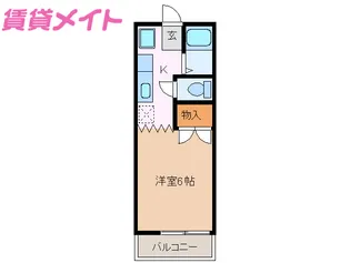 パティオ西山C棟【1階】の間取り