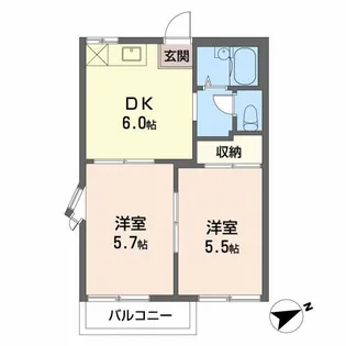 ルモンプルミエール【2階】の間取り