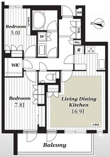 ピアース三宿【4階】の間取り